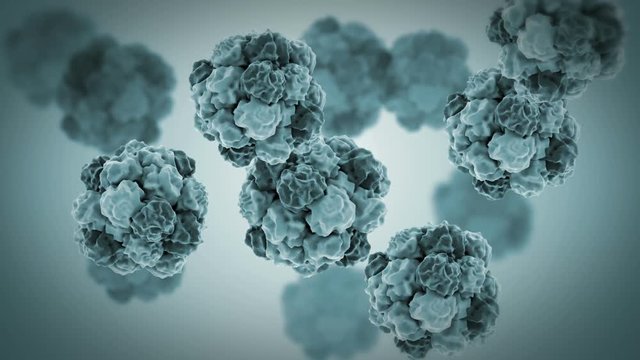 Biomedical visualization of the Norovirus.