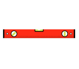 Construction bubble level red