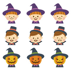 ハロウィン　顔