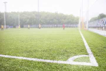 football green field at corner