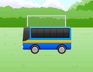 Park the bus soccer football vector image