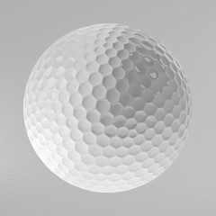 Golf Ball Isolated on White, 3D Rendering