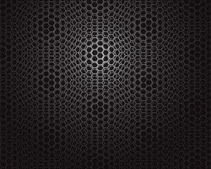 Hexagon metal background with light reflection ideal wallpaper