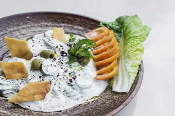 laban yoghurt cucumber middle eastern lebanese dip snack food