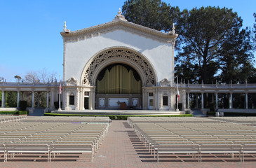 The World's Largest Outdoor Pipe Organ (The Spreckels Organ Pavilion). Balboa Park, San Diego,...