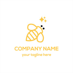 Bee logo vector
