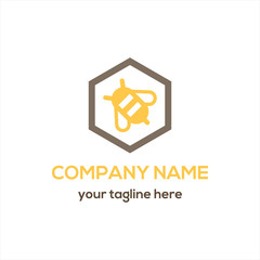 Bee logo vector