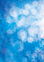 Obraz premium hexagon abstract background blue