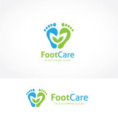 Fototapeta premium Foot logo, foot care logo template