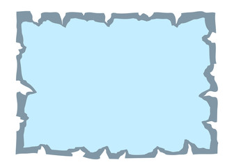 Parchment old paper. Empty cartoon banner for message or letter. Blank document, isolated on white background. Retro style. Vintage decorative papyrus. Torn grunge texture sheet. Vector illustration