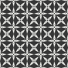 Geometric line monochrome lattice seamless arabic pattern. Islamic oriental style. Wrapping paper. Scrapbook paper. Tiling. White vector illustration. Moroccan background. Swatches. Graphic texture.