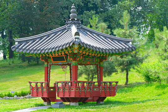 pagoda for meditation in a city park