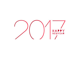 Happy new year 2017 Text Design vector