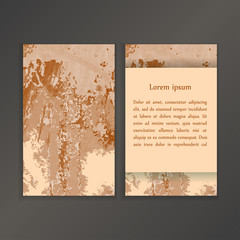 Abstract creative card templates. Weddings, menu, invitations, birthday, business cards with marble texture in trendy colors