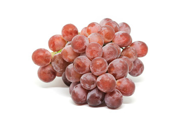 Red grape isolated on white