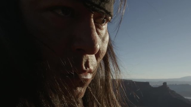 Native American Looking Up