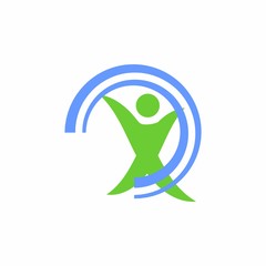 Swooshy People vector logo icon