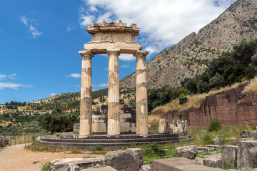 Fototapeta na wymiar Athena Pronaia Sanctuary at Delphi, Central Greece