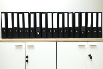 row of binders
