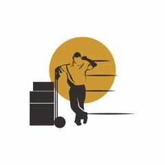 logistic logo icon Vector