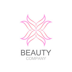 Abstract Beautiful flower line decoration,beauty logo