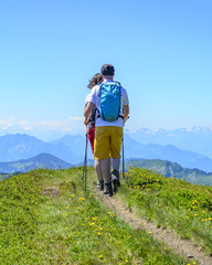 Wanderer im Hochgebirge