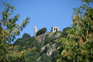 Ruins of Csovar castle in Hungary,