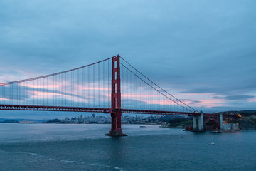 San Francisco Beyond Golden Gate at Dawn