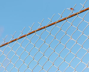 metal grid against the sky