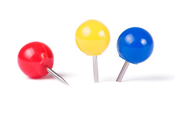 Drawing pins ball in different colors