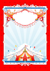 Red circus frame