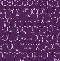 Seamless EPS 8 pattern concerning chemistry. Endless complicated molecule