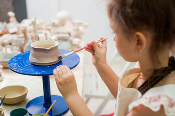 Pottery making girl