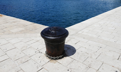 Naklejka premium Boat mooring