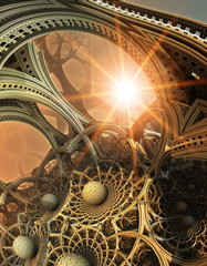 Abstract background, fantastic 3D structures © Cobalt