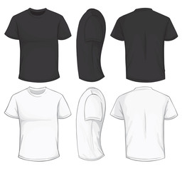 Black and White T-Shirt Template