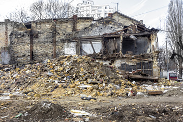 Odessa, Ukraine - December 20, 2014: the ruins of the old histor