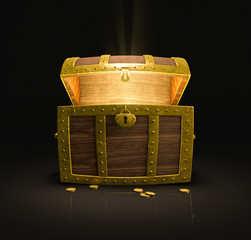 Open treasure chest