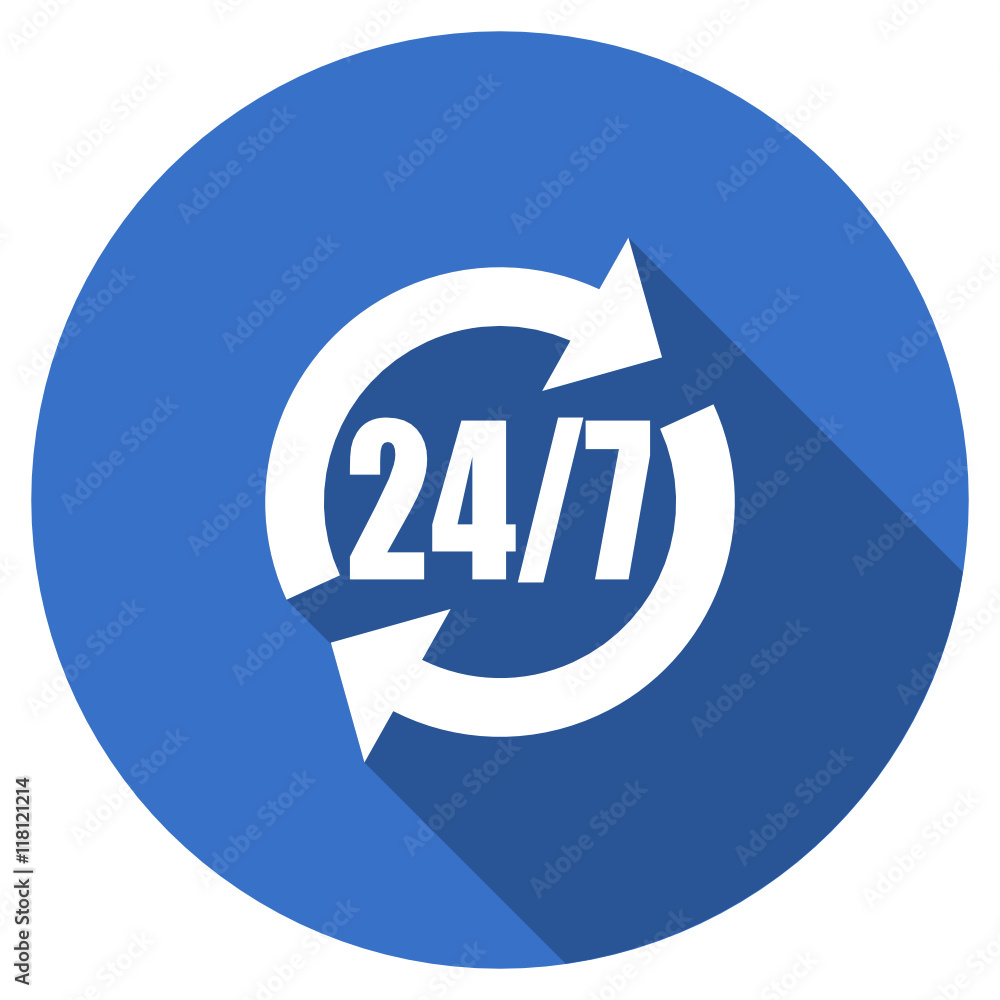Poster Flat design blue web service vector icon