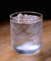 glass of water on a table in a restaurant