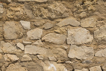 Horizontal stone wall of a nature rock