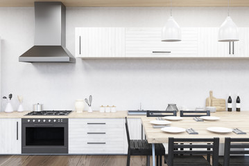 Kitchen interior with stove