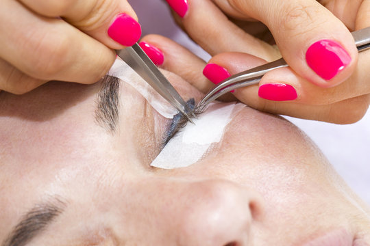 the application process in the beauty salon