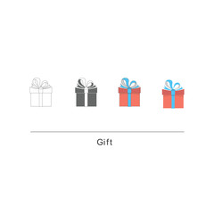 simple icon for gift box