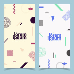 Chaotic geometry banners. Minimal futuristic design. Eps10 vector template.
