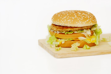 Pork and cheese hamburger.