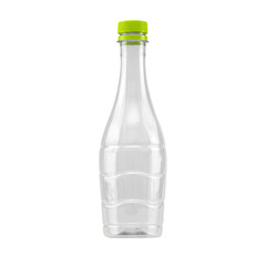 plastic bottle for recycling isolated on white background.