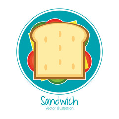 sandwich bread lunch snack icon. food and menu design. Colorfull and flat illustration