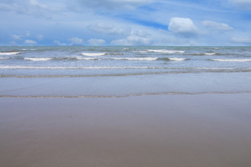 summer, sea and beach with blue sky in thailand.