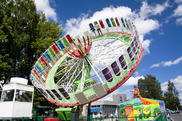 Carousel in an amusement park